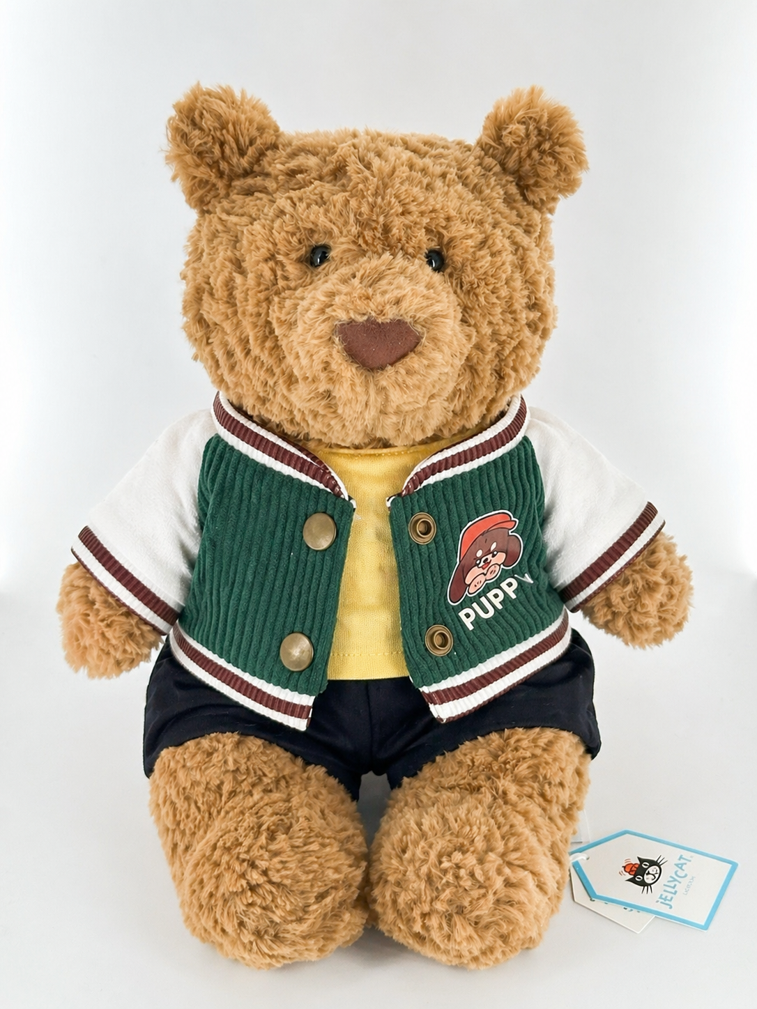 Medium Bartholomew bear clothes outfits - Green Ribbed Jacket Outfit