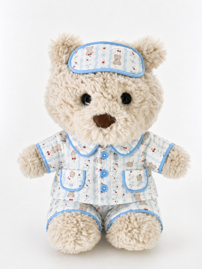 Bartholomew Bear Junior clothes outfits - Blue Trim Cherry Pajama