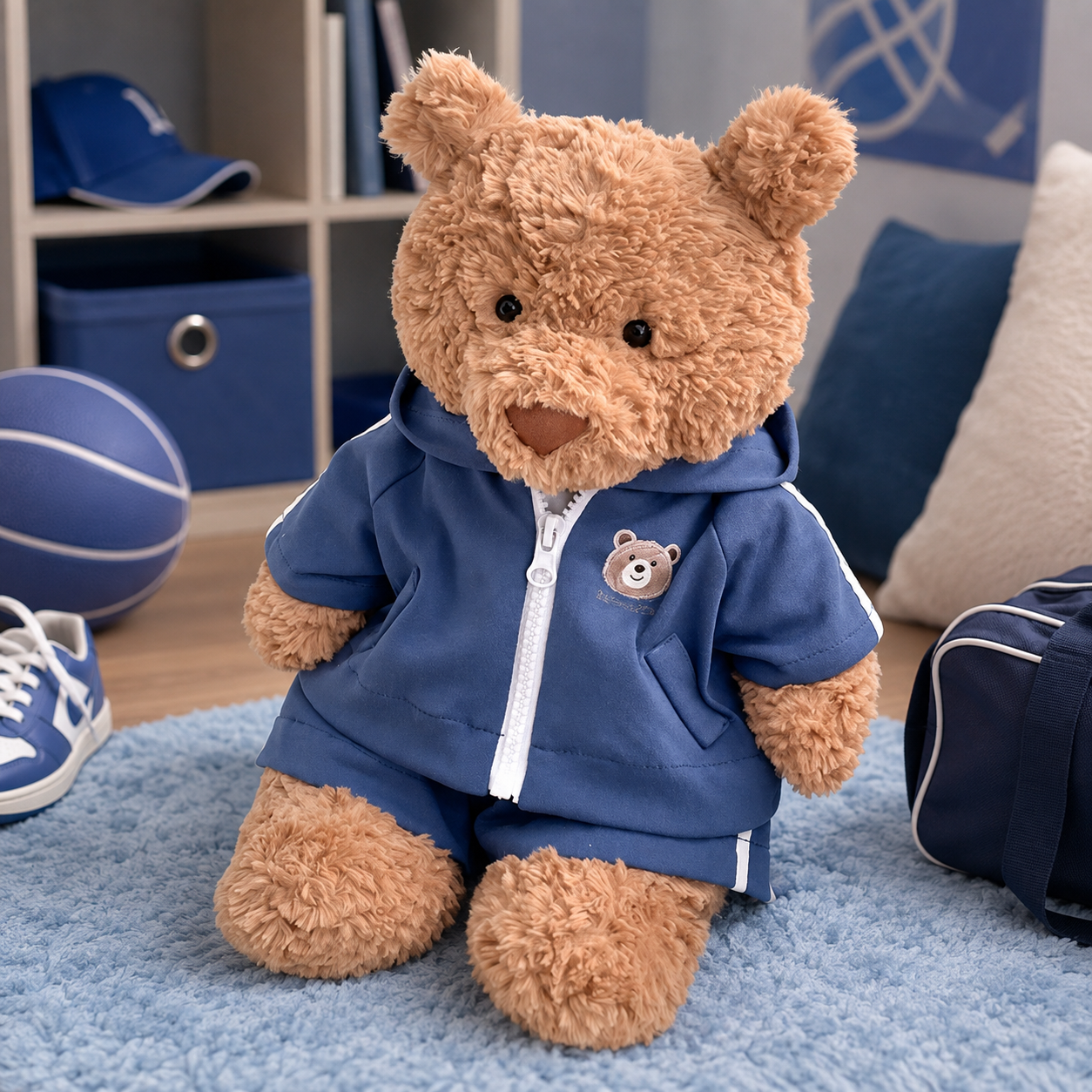 Bartholomew bear cute clothes outfits - Navy 3-Piece Sports Outfit Set