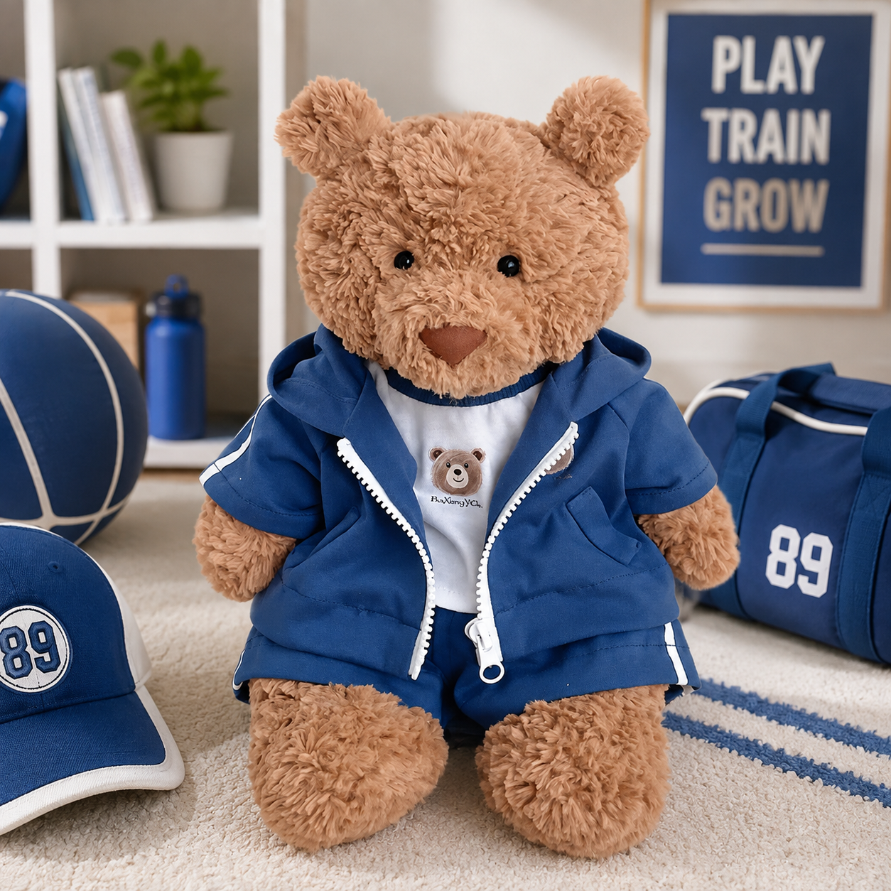 Bartholomew bear cute clothes outfits - Navy 3-Piece Sports Outfit Set