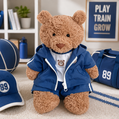 Bartholomew bear cute clothes outfits - Navy 3-Piece Sports Outfit Set