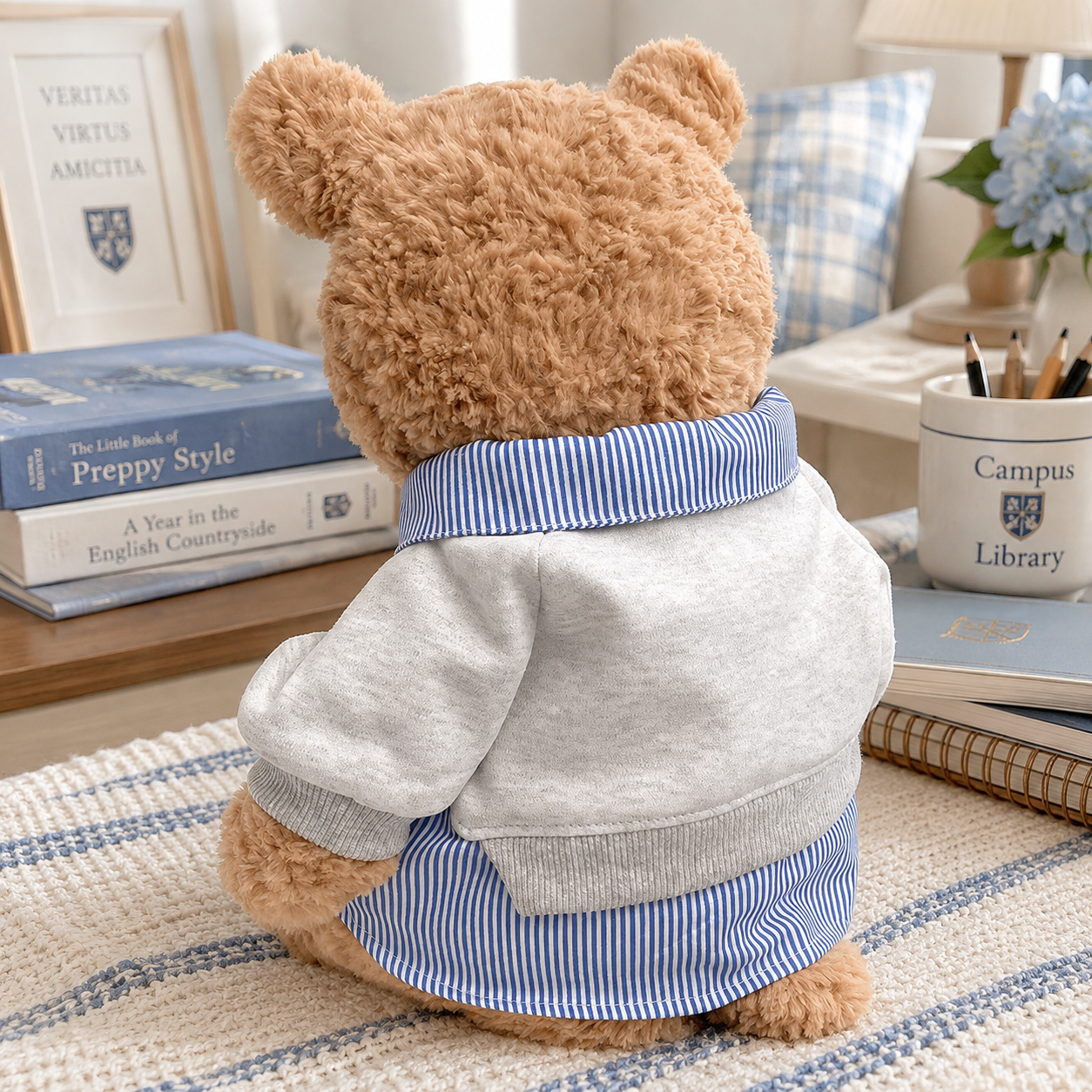 Bartholomew bear cute clothes outfits - Layered Sweatshirt Shirt with Tie