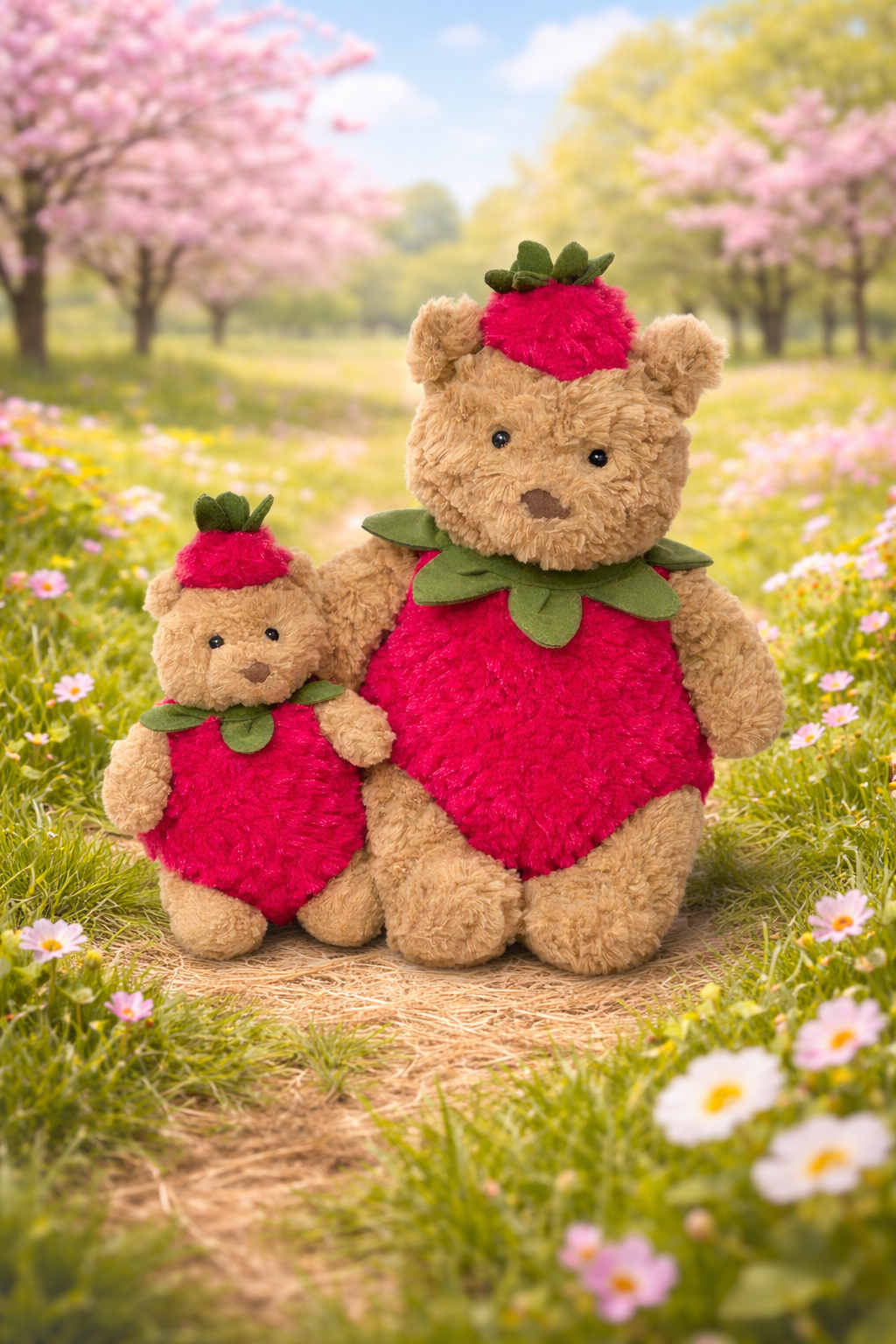 Bartholomew bear cute clothes outfits - Strawberry