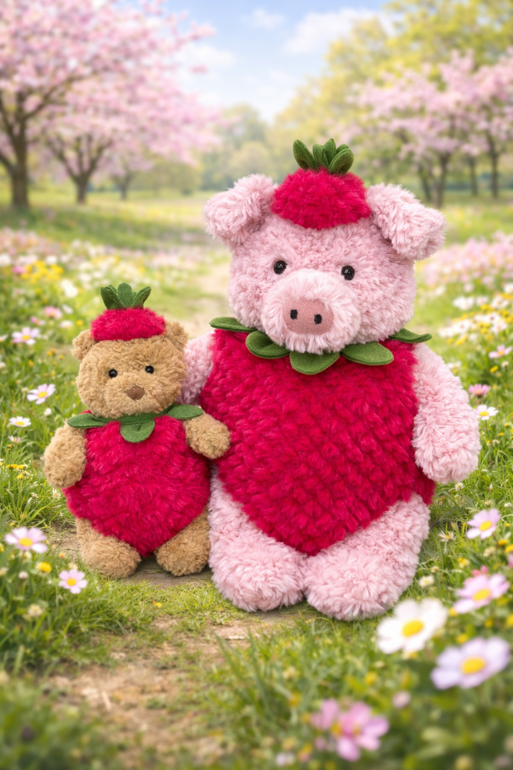 Bartholomew bear cute clothes outfits - Strawberry