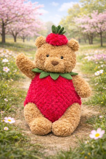 Bartholomew bear cute clothes outfits - Strawberry