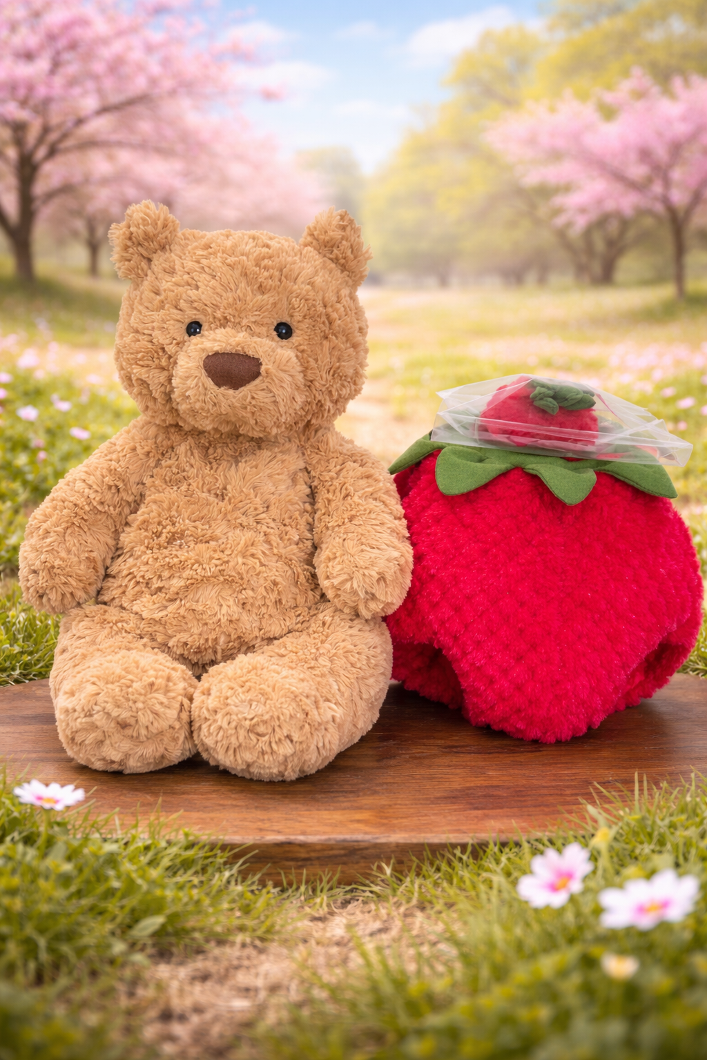 Bartholomew bear cute clothes outfits - Strawberry
