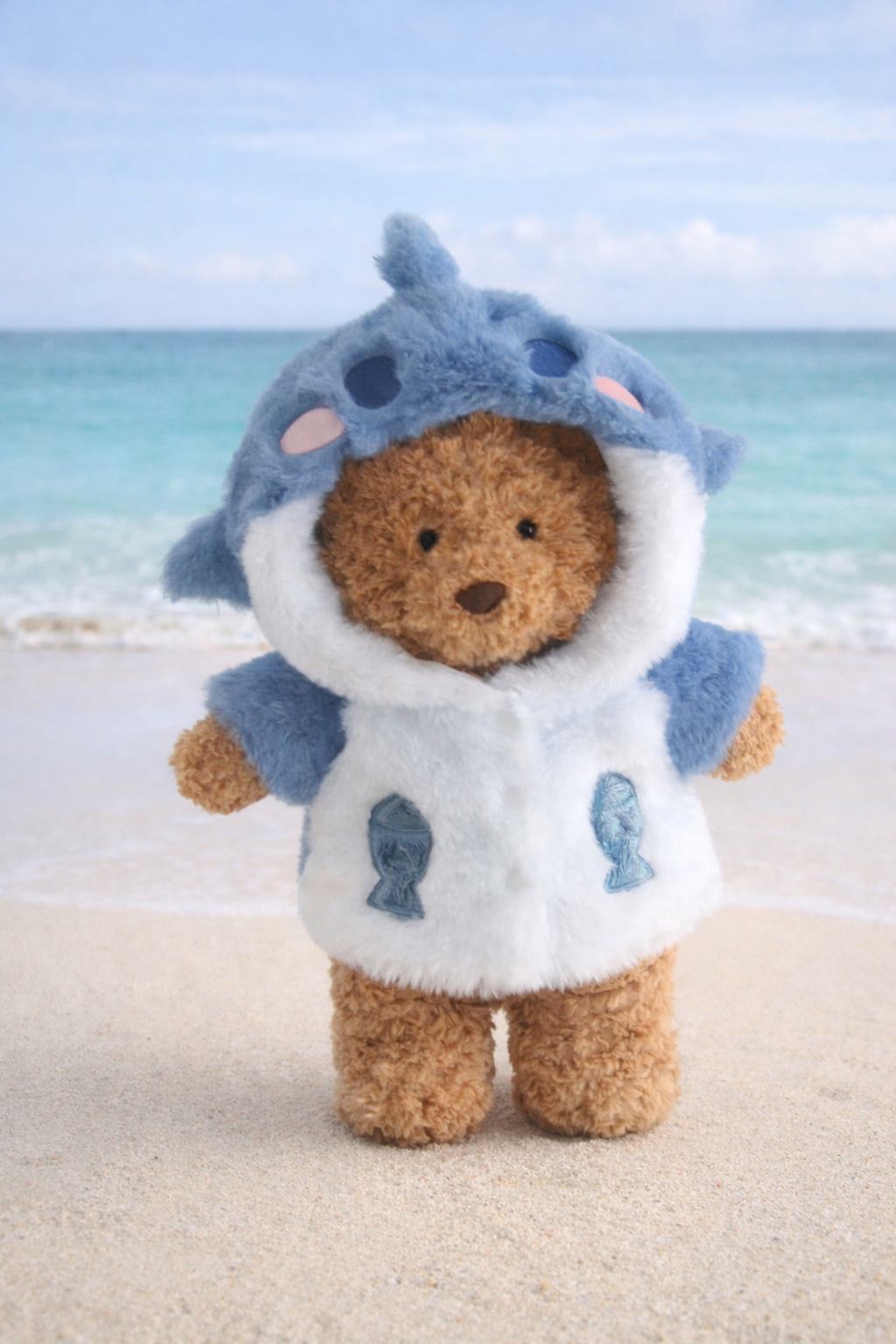 Medium bartholomew bear clothes outfits - Shark Hoodie
