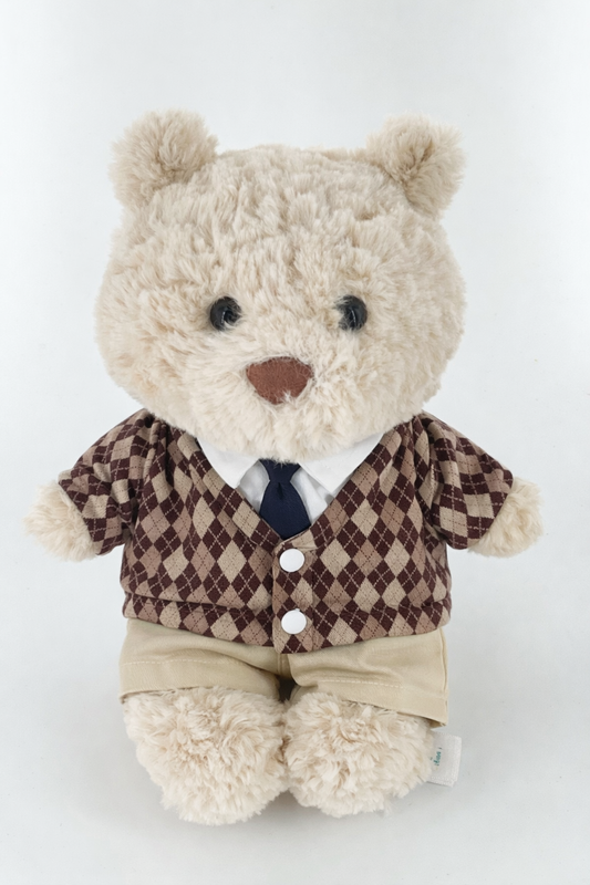 Bartholomew Bear Junior clothes outfits - Brown Cardigan Set