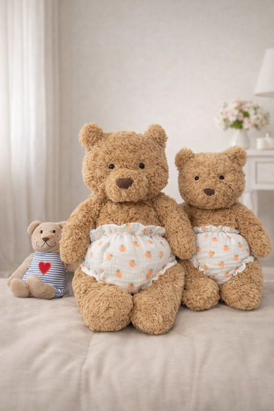 Niedliche, maßgeschneiderte Kleidung von Bartholomew Bear – Erdbeer-Windeln – FX15 (Klein/Mittel)