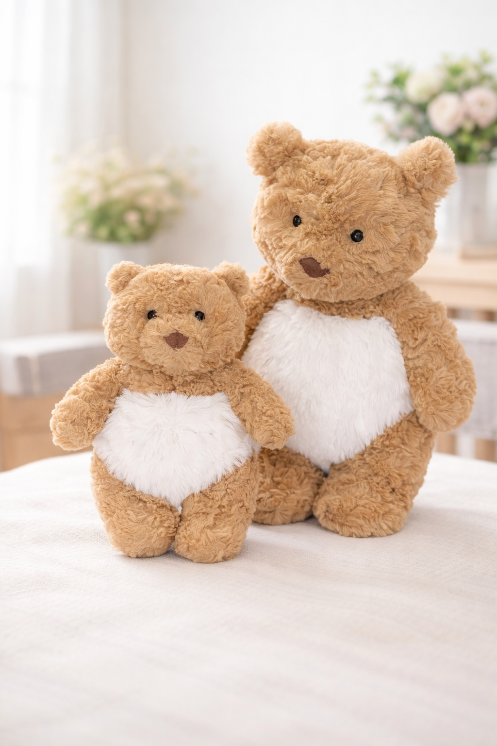 Niedliche, maßgeschneiderte Kleidung von Bartholomew Bär – flauschige weiße Windeln – FX07 (Klein/Mittel/Groß/Riesig)