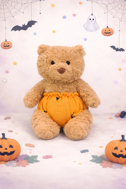Niedliche, maßgeschneiderte Kleidung von Bartholomew Bear – Halloween-Kürbis-Pullover – FX06 (Klein/Mittel/Groß)