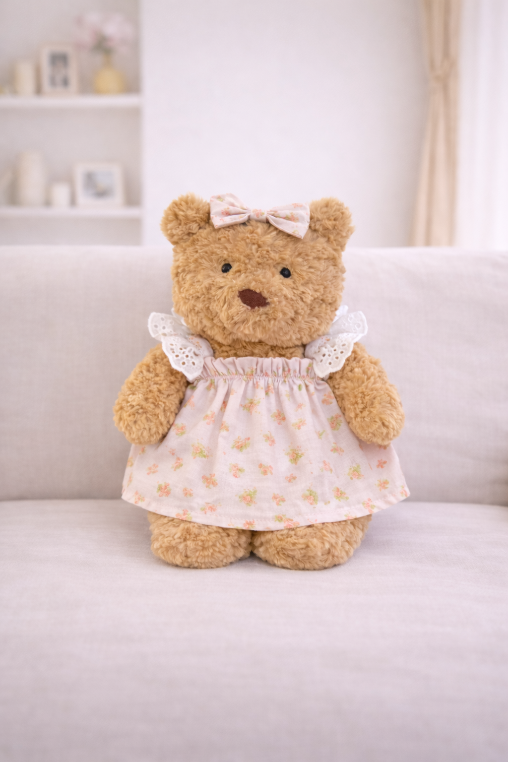 Bartholomew bear cute custom clothes outfits - Blue/Pink Flutter Sleeve Dress