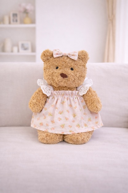 Bartholomew bear cute custom clothes outfits - Blue/Pink Flutter Sleeve Dress
