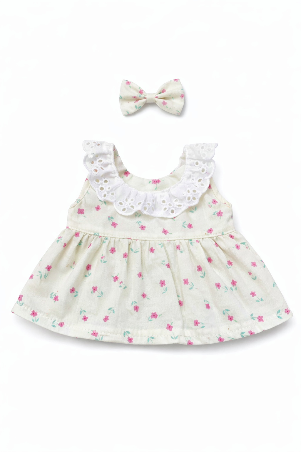 Niedliche, maßgeschneiderte Kleidung von Bartholomew Bear – gelbes Blumenkleid – FX21 (Klein/Mittel/Groß/Riesig)