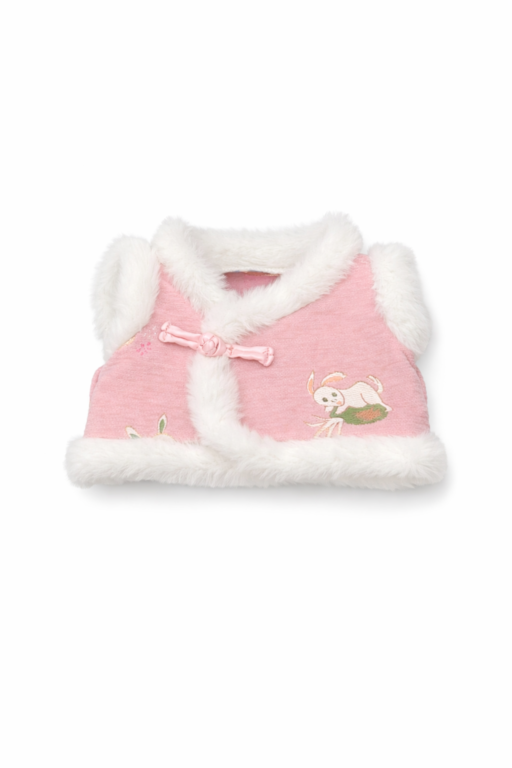 Bartholomew bear cute clothes outfits - Pink Chinese traditional style vest