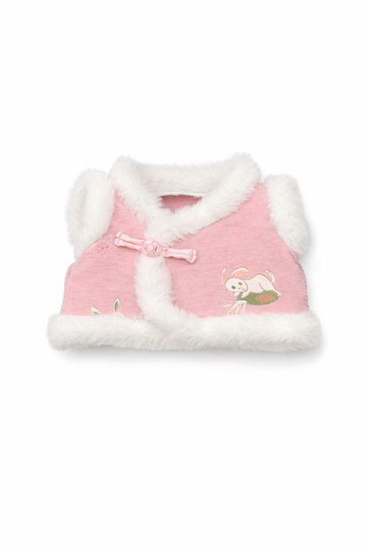 Bartholomew bear cute clothes outfits - Pink Chinese traditional style vest