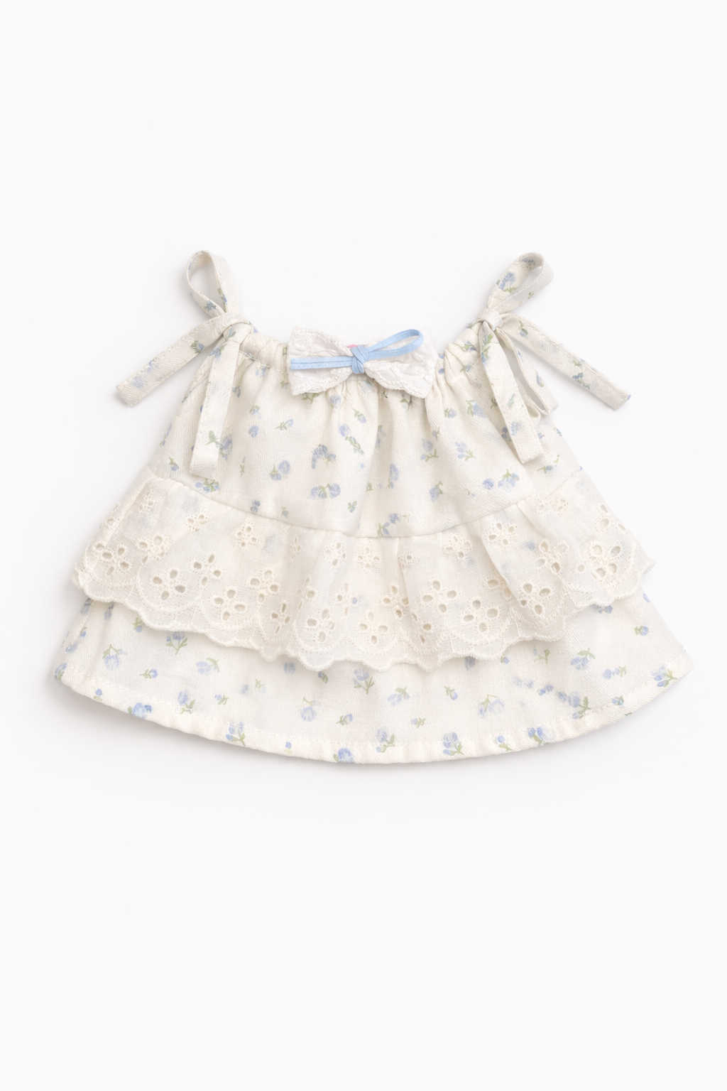 Bartholomew bear clothes outfits - Blue/Pink Floral Dress