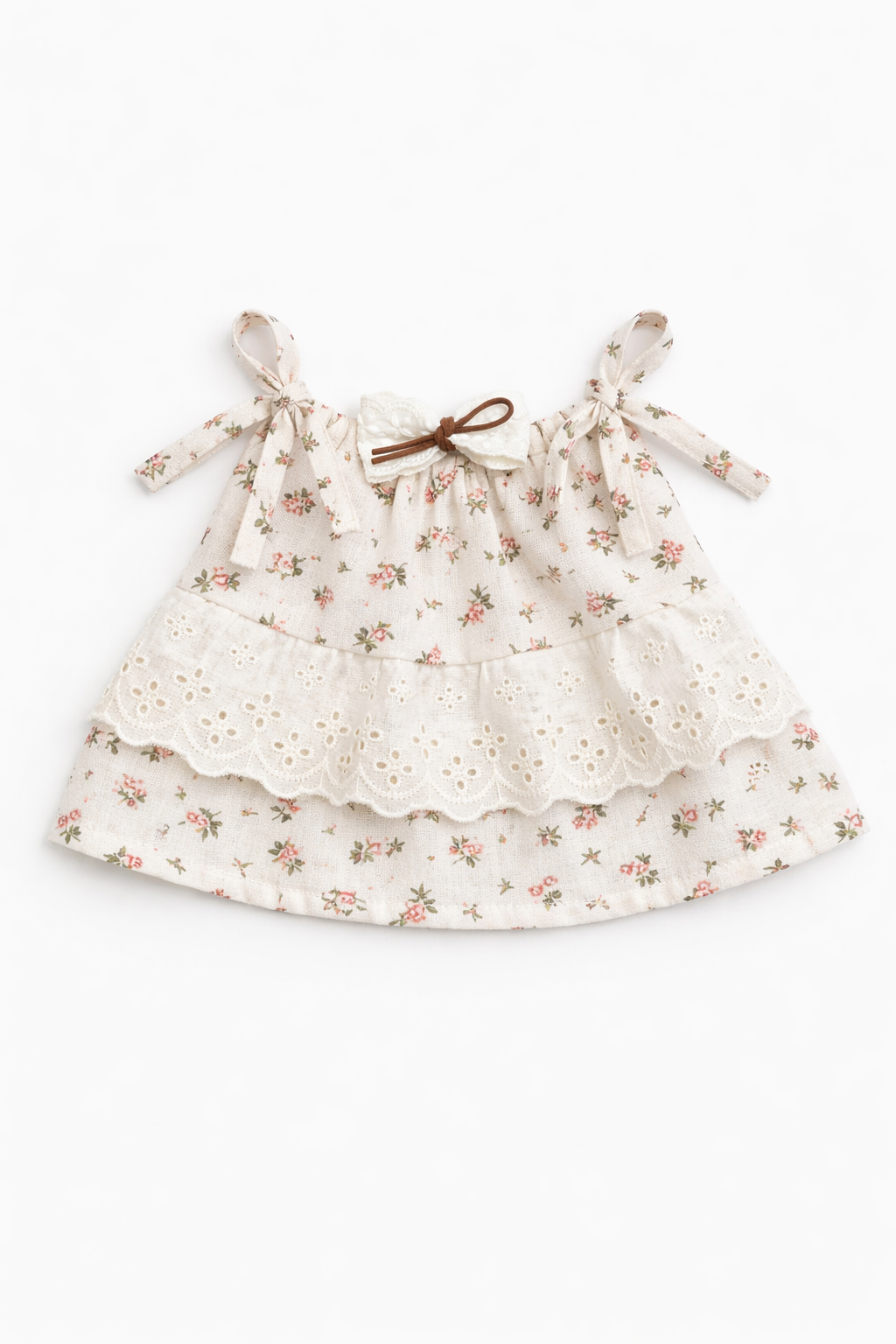 Bartholomew bear clothes outfits - Blue/Pink Floral Dress