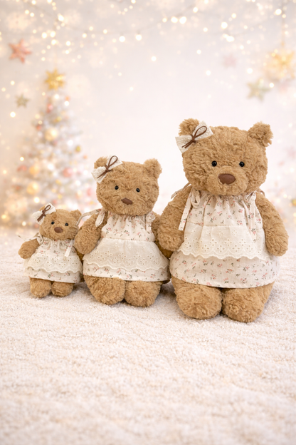 Bartholomew bear clothes outfits - Blue/Pink Floral Dress