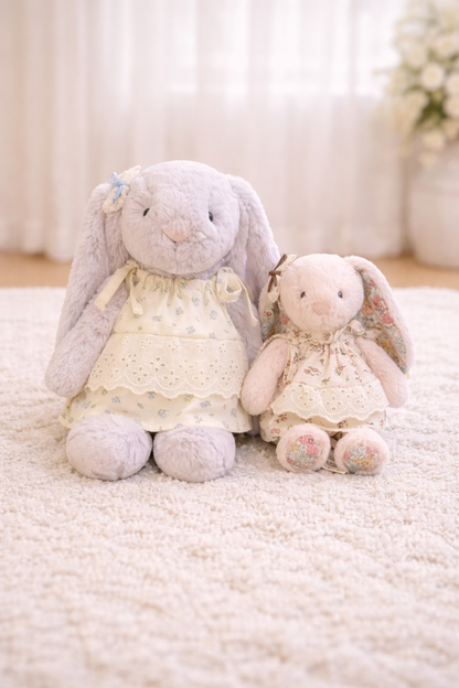 Bartholomew bear clothes outfits - Blue/Pink Floral Dress