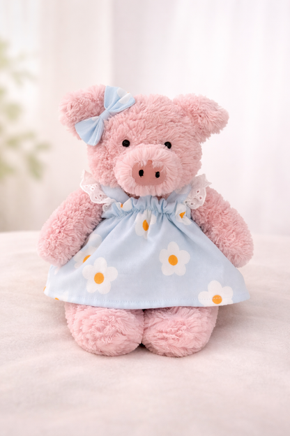 Bartholomew Bärenkleidung - Blaues Blumenkleid - FX23 (Klein/Mittel/Groß/Riesig)