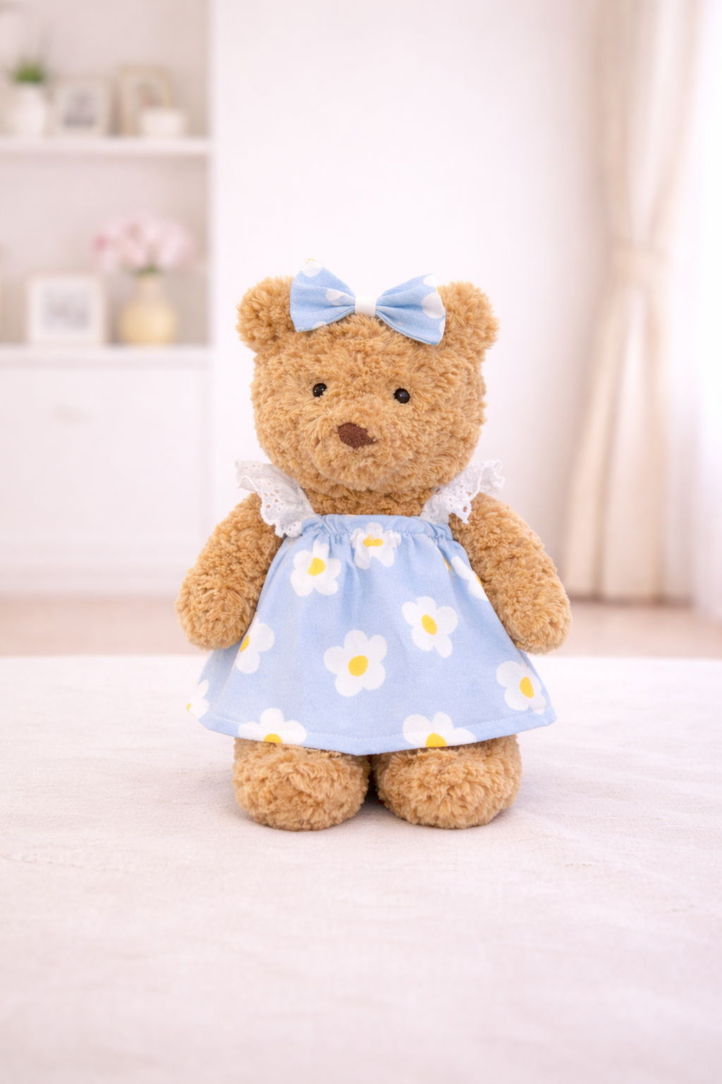 Bartholomew Bärenkleidung - Blaues Blumenkleid - FX23 (Klein/Mittel/Groß/Riesig)