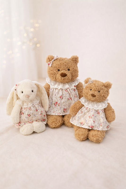 Bartholomew bear clothes outfits - Red Rose dress