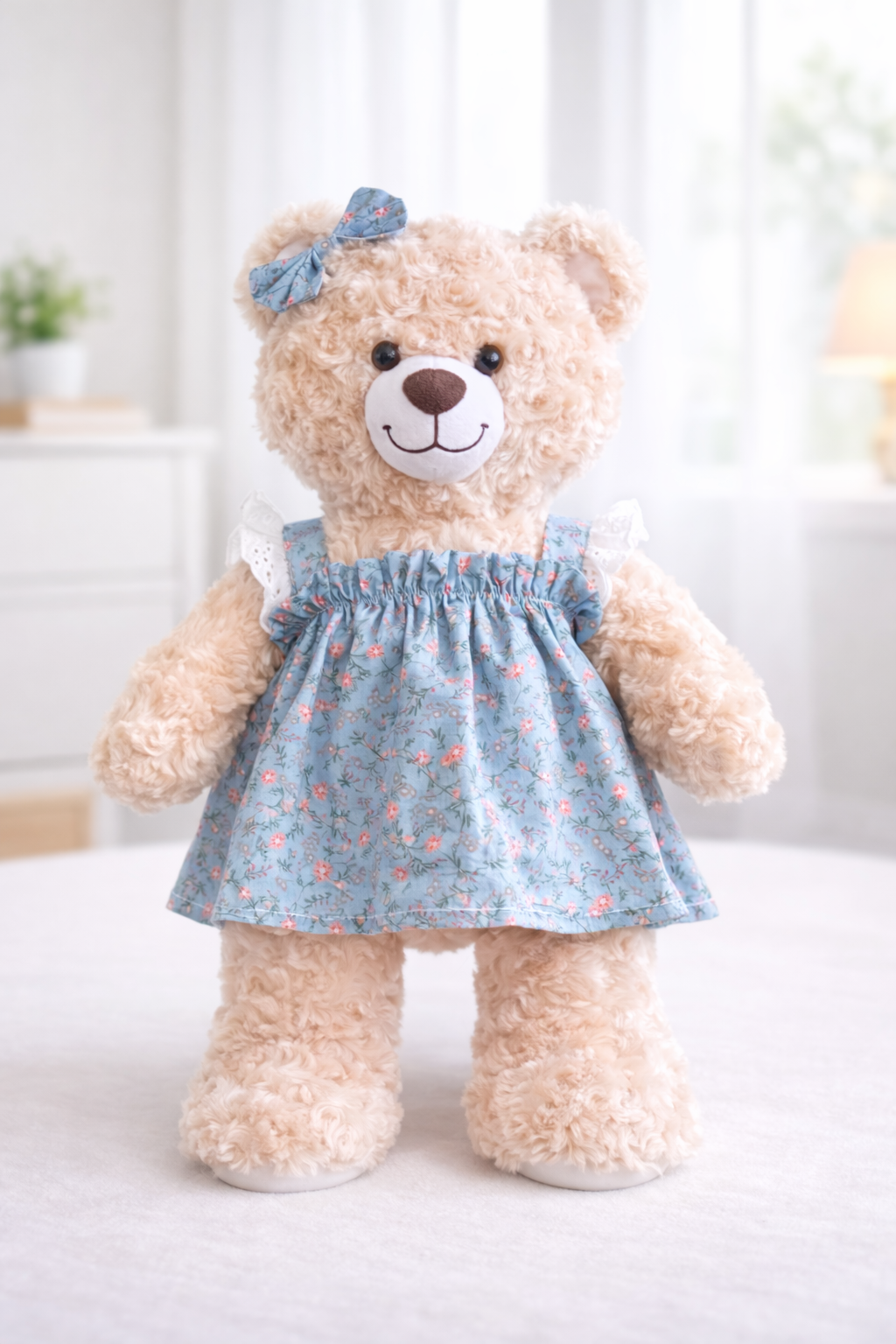 Build-A-Bear Standard Plüschtier-Kleidungssets – blaues Blumenkleid – FX18