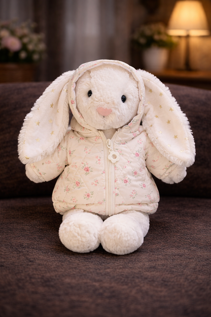 Bartholomew bear cute clothes outfits - Floral puffer jacket