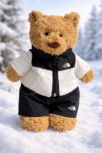 Bartholomew bear cute clothes outfits - TNF Winter Puffer Jacket Outfit Set