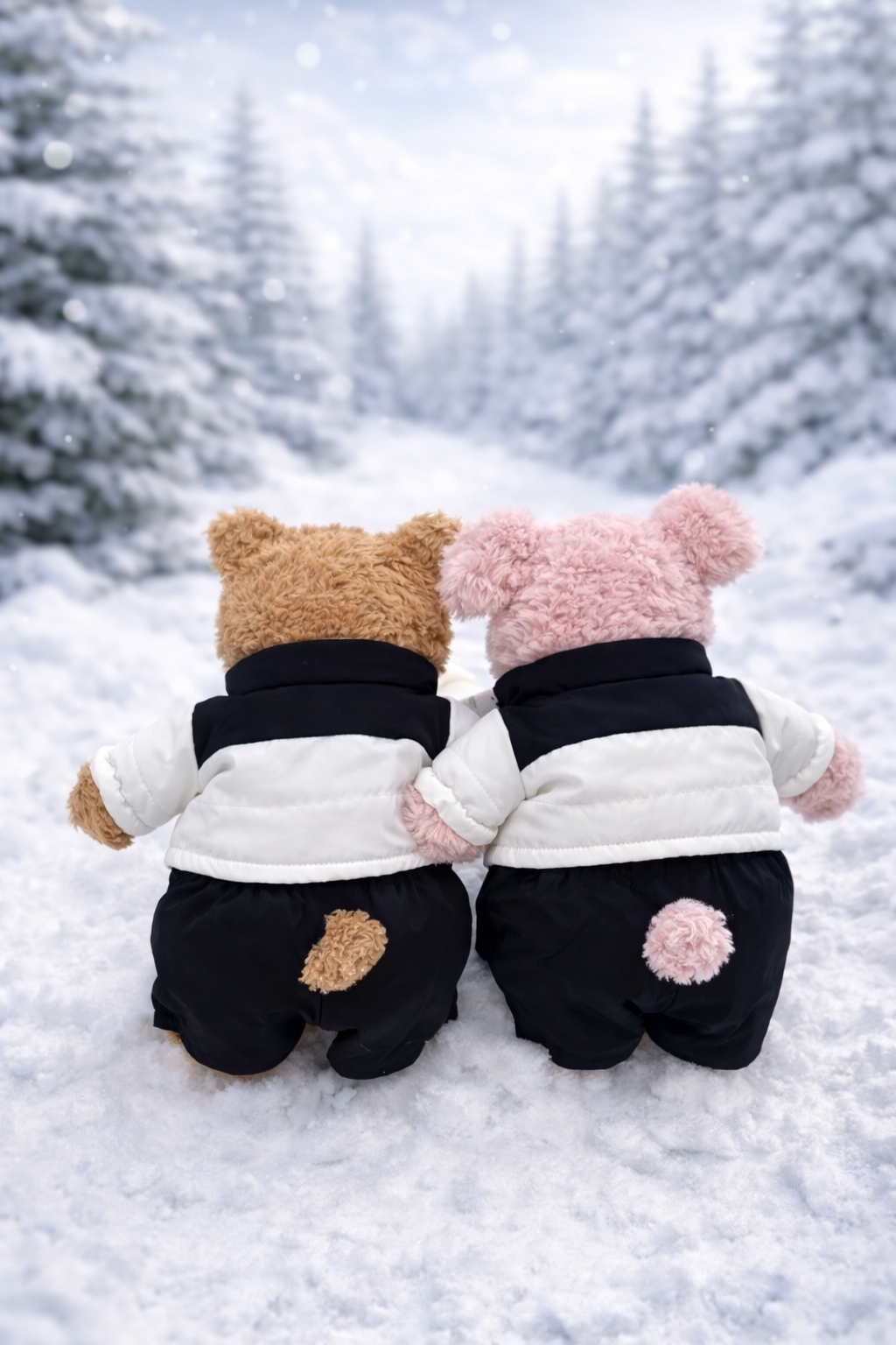 Bartholomew bear cute clothes outfits - TNF Winter Puffer Jacket Outfit Set