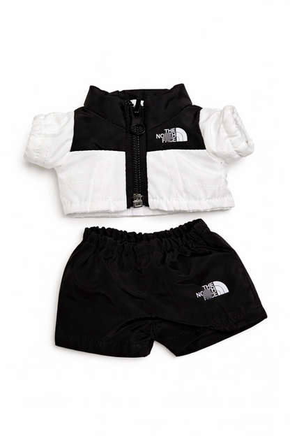 Bartholomew bear cute clothes outfits - TNF Winter Puffer Jacket Outfit Set