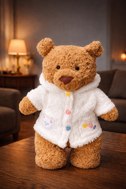 Bartholomew bear cute clothes outfits - White Teddy Bear Furry Outfit Set
