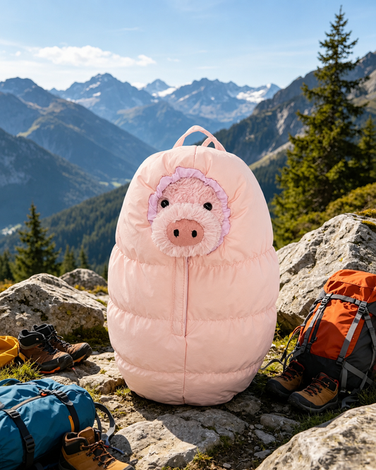 COMING SOON*Bartholomew bear cute clothes outfits - Pink Hiking Camping Sleeping bag
