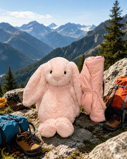 COMING SOON*Bartholomew bear cute clothes outfits - Pink Hiking Camping Sleeping bag
