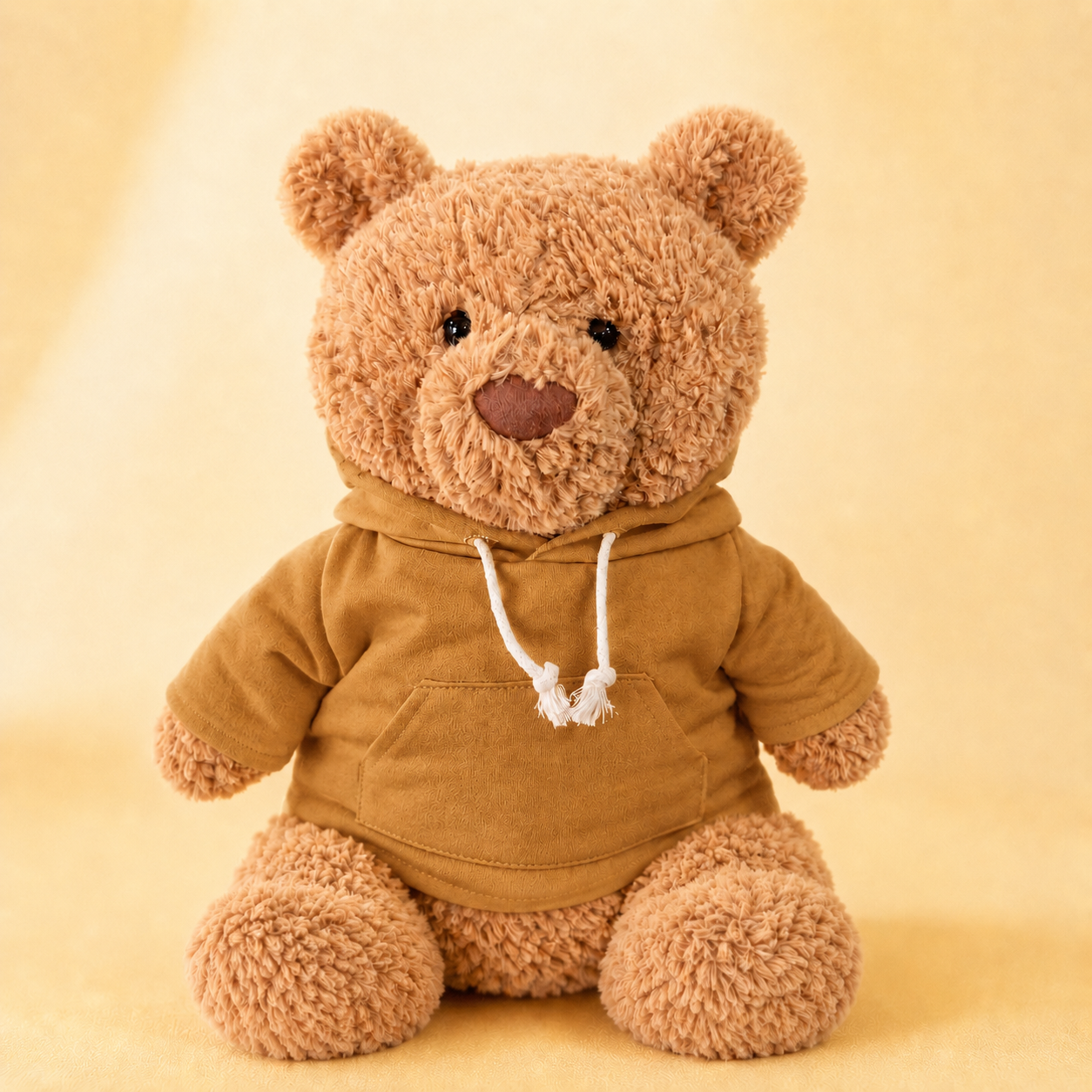 Large Bartholomew Bear & 16" Plush Clothes Outfit - Light Brown Hoodie