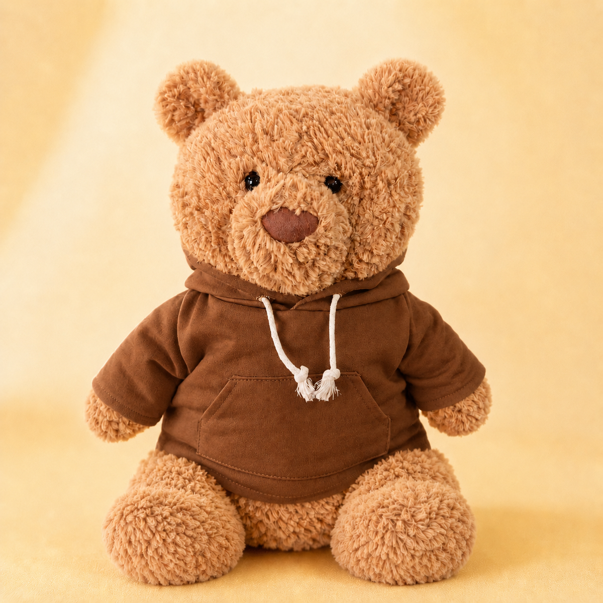 Dark Brown Hoodie for Bartholomew Bear Plush – 14-Inch Outfit