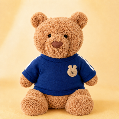 Blue Knit Crewneck Sweater for Bartholomew Bear Plush – 14-Inch Outfit
