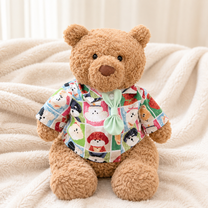 Cartoon Puppy Shirt for Bartholomew Bear Plush – 14-Inch Outfit