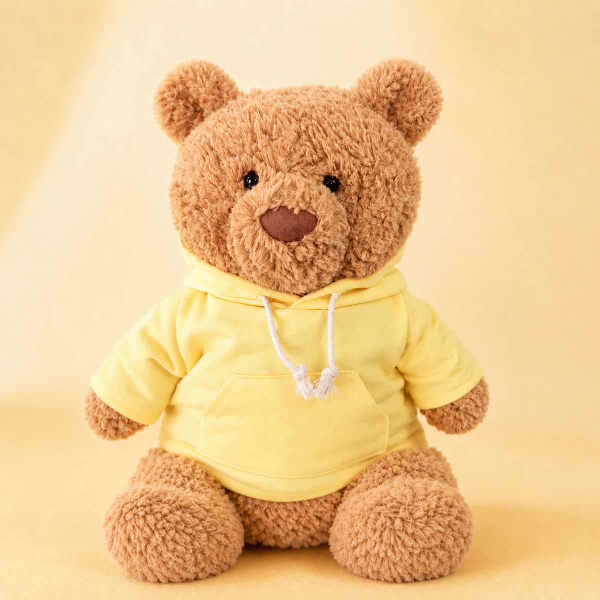 Yellow Hoodie for Bartholomew Bear Plush – 14-Inch Outfit