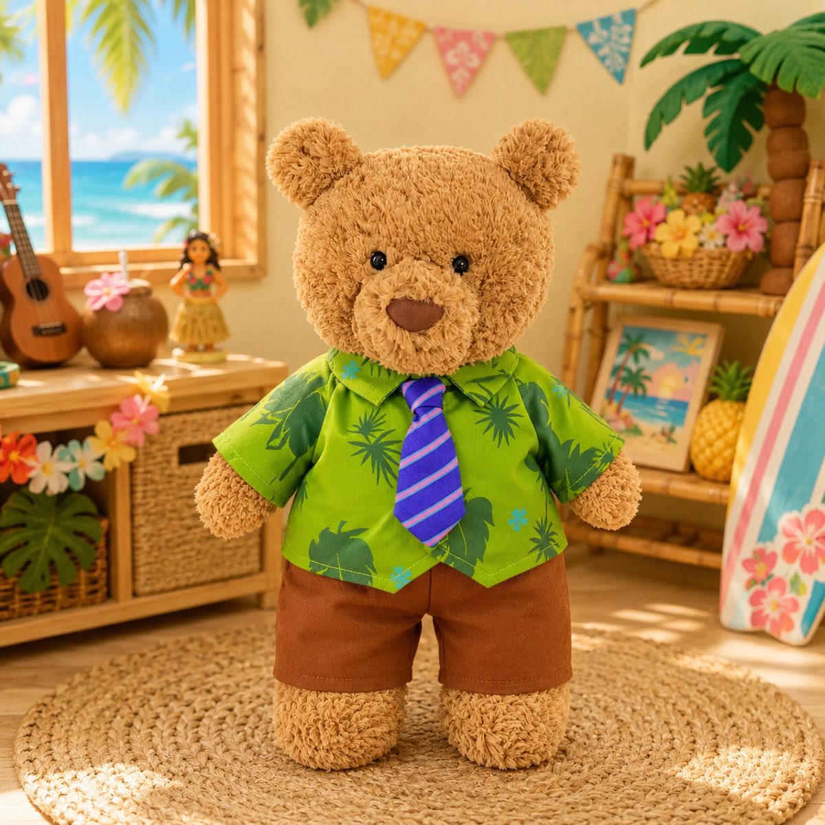 Fox Officer Shirt Outfit Set for Bartholomew Bear Plush – 14-Inch Outfit