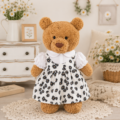 Floral Princess Dress for Bartholomew Bear Plush – 14-Inch Outfit
