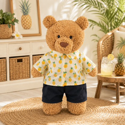Pineapple Shirt Outfit Set for Bartholomew Bear Plush – 14-Inch Outfit