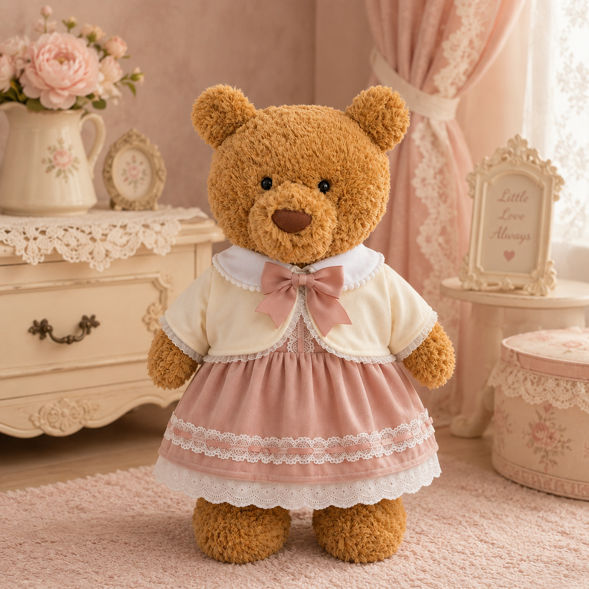 Pink Princess Dress Outfit Set for Bartholomew Bear Plush – 14-Inch Outfit