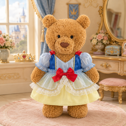 Classic Fairytale Princess Dress for Bartholomew Bear Plush – 14-Inch Outfit