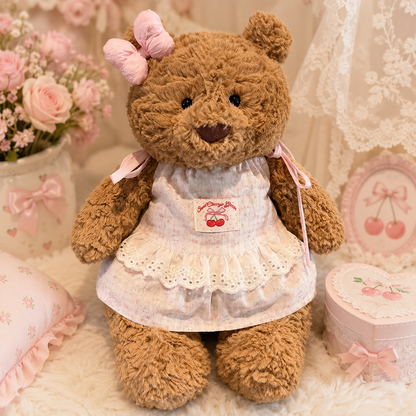 Medium/Large Bartholomew bear Outfit - Cherry Dress Outfit Set