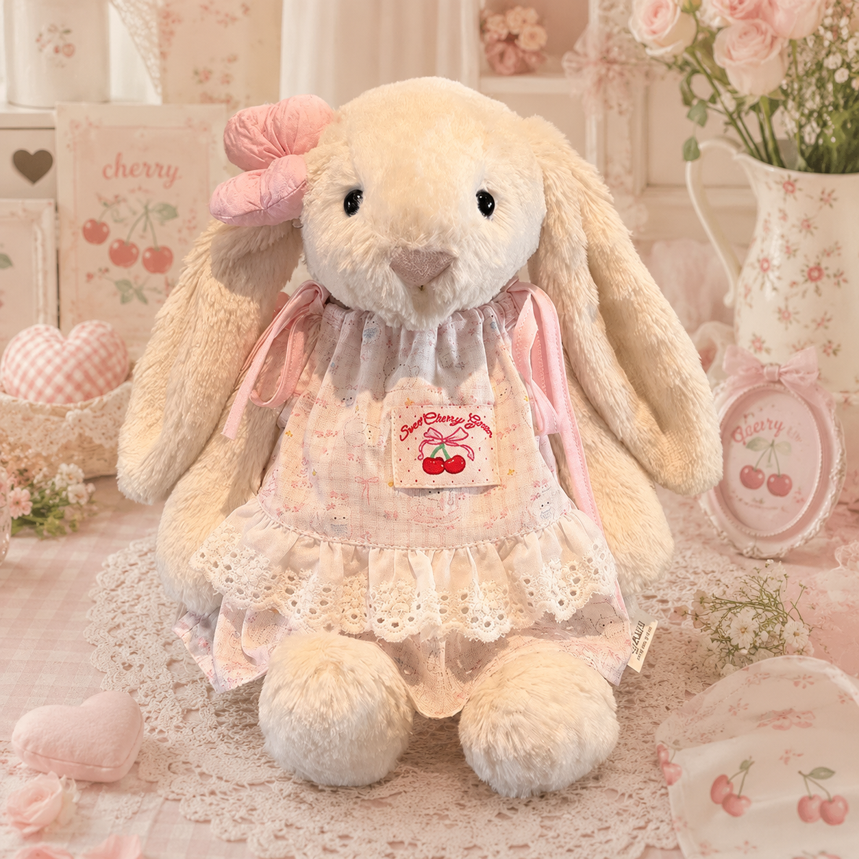 Medium/Large Bartholomew bear Outfit - Cherry Dress Outfit Set
