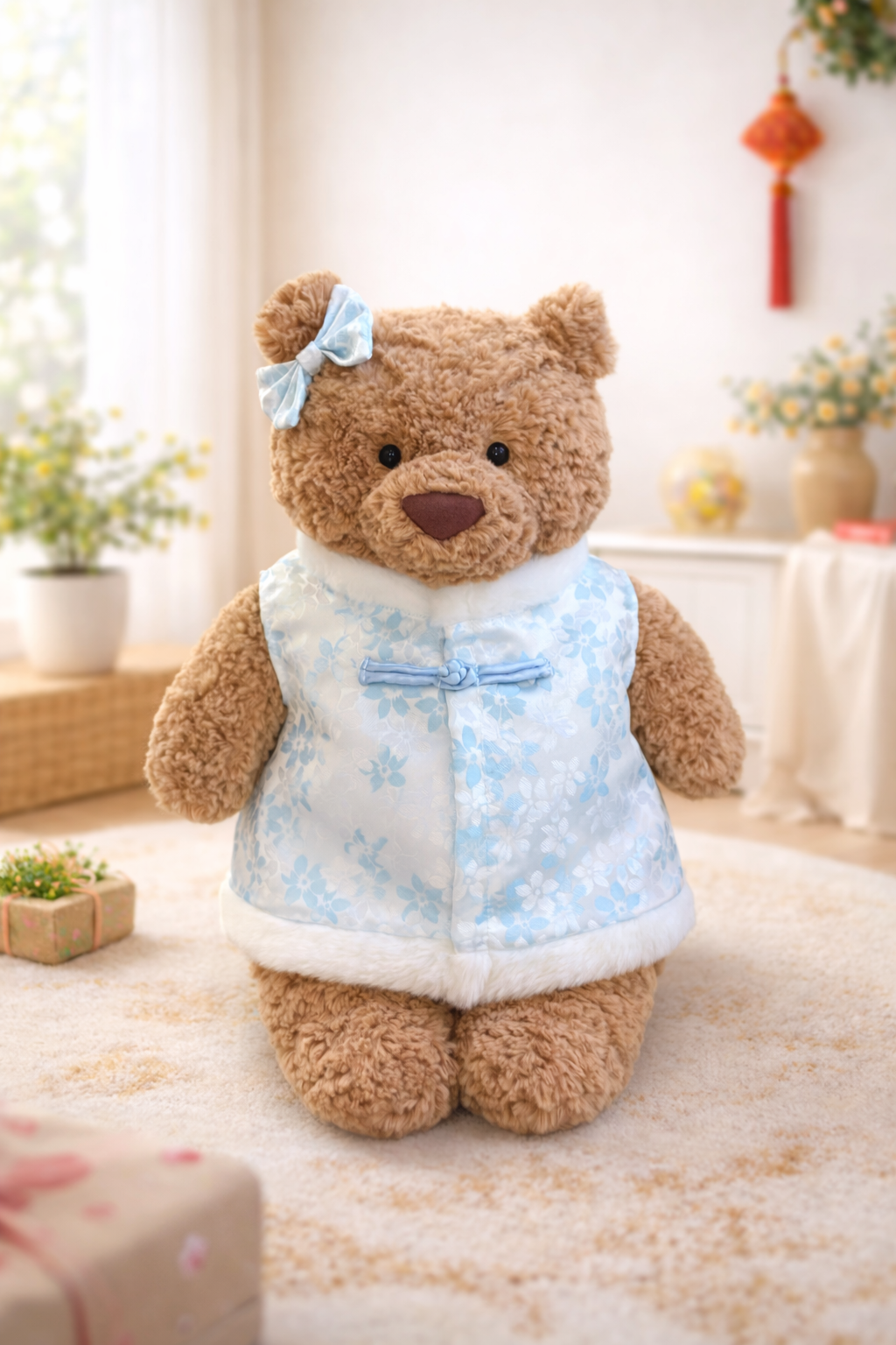 Bartholomew bear clothes outfits - Blue Bunny Chinese New Year Outfit