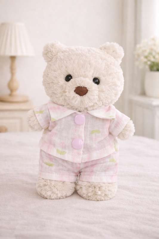 Bartholomew Bear Junior clothes outfits - Pink stripe sleepwear