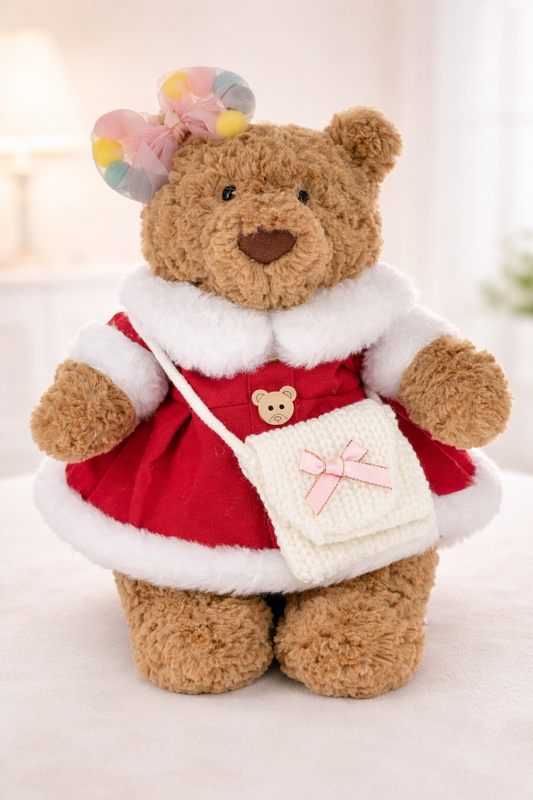 Medium Bartholomew bear clothes outfits - Red Bunny Dress